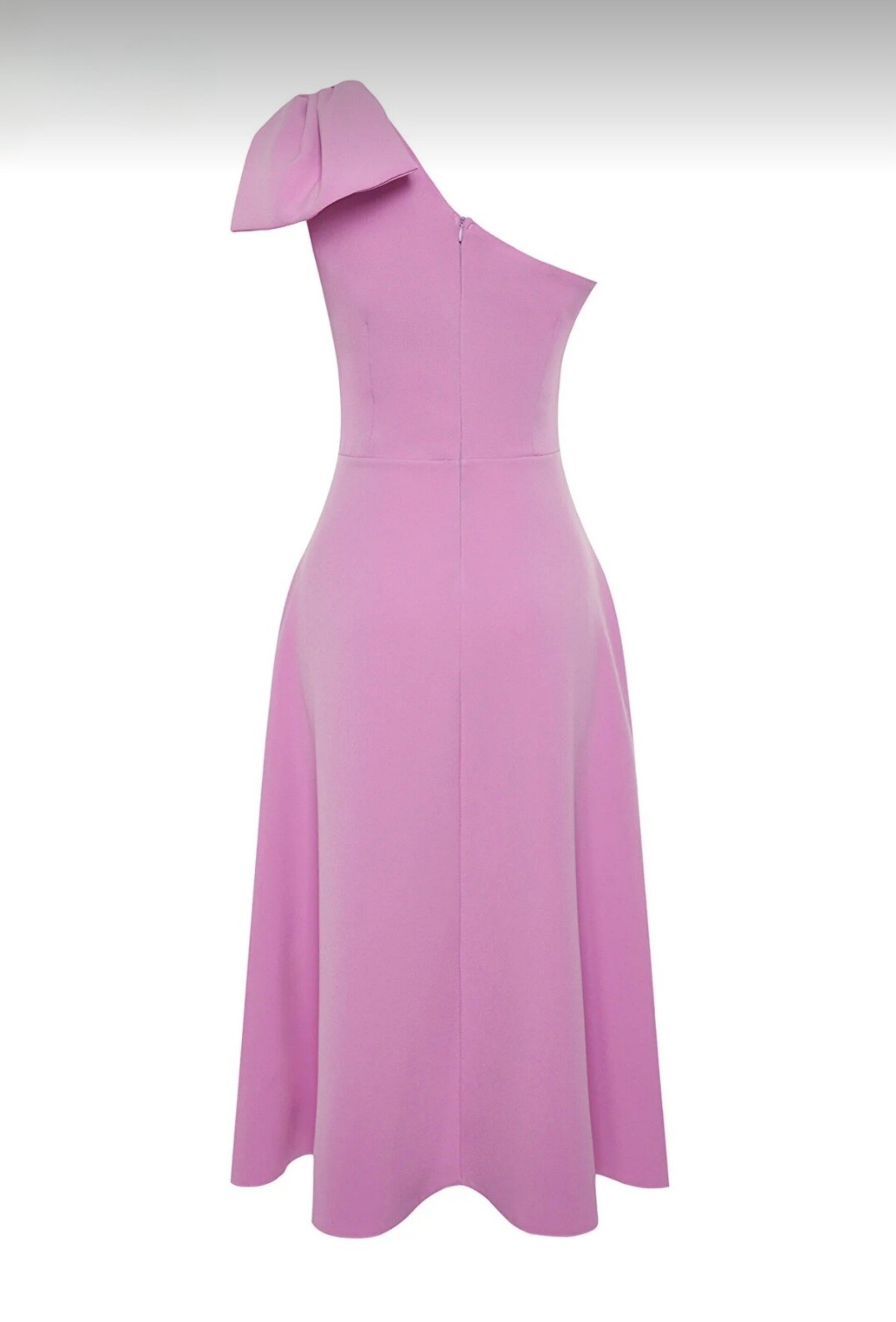 Vestido midi asimetrico con detalle en el hombro - 2