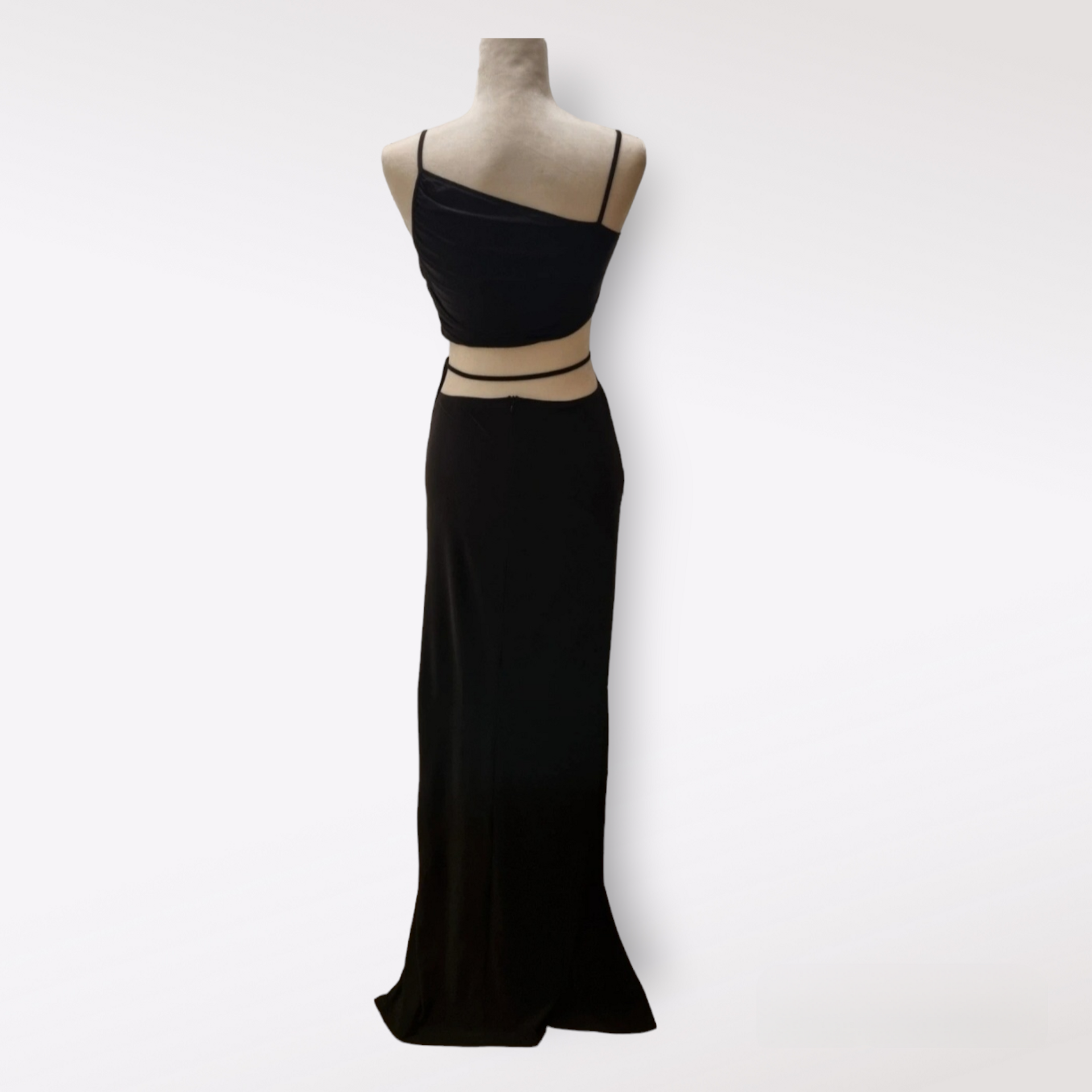 Vestido de fiesta negro cut out - 4