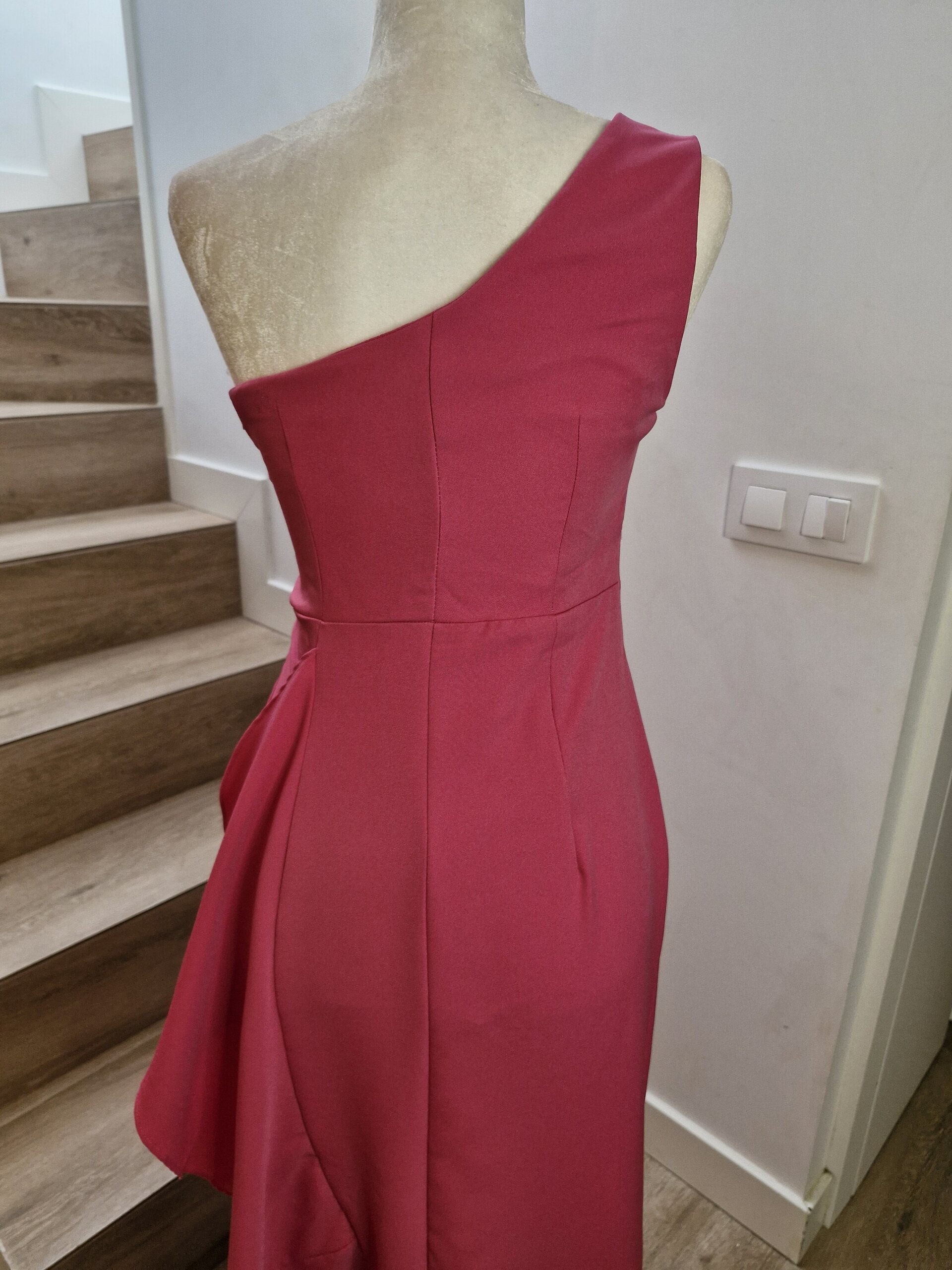 Vestido de fiesta largo con detalle de volantes - 3